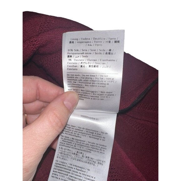 Valentino Guipure Lace & Wool Knit long Sleeve Dress Abito Sz M Red $3290 - Picture 10 of 14